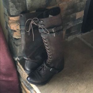 Dark Brown Laced Boots